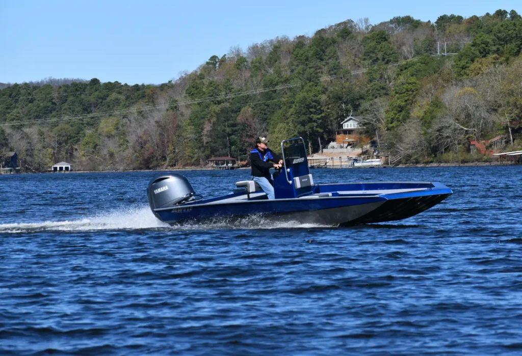Vortex Series boat on the water